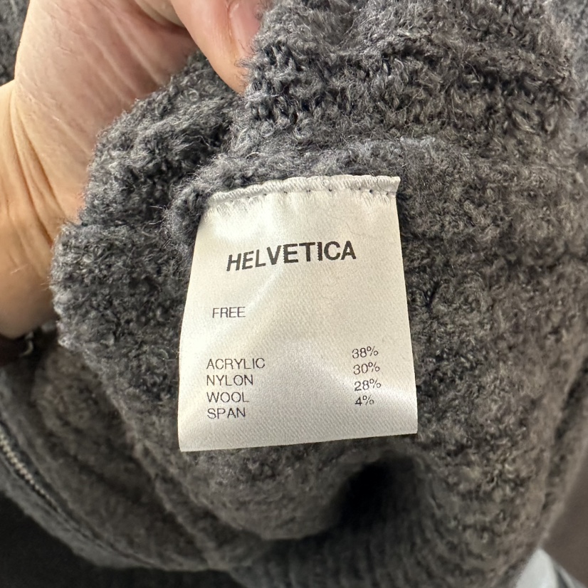 HELVETICA韓國代購㊣女裝新品職業25秋冬時尚熱賣針織衫拉鏈HELVETICA針織衫