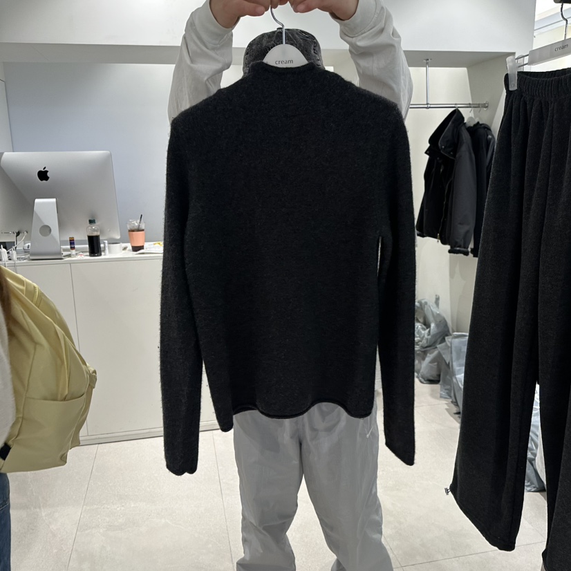 CREAM-P韓國直郵㊣女裝新品推薦25秋冬針織衫連帽針織衫羊毛CREAM-P針織衫圖色3