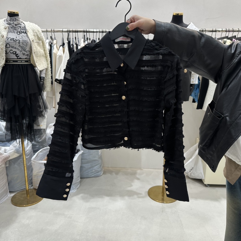 LOTTIMO韓國代購㊣女士新品時尚人氣25秋冬休閑職業襯衫蕾絲衫LOTTIMO襯衫/蕾絲衫圖色2