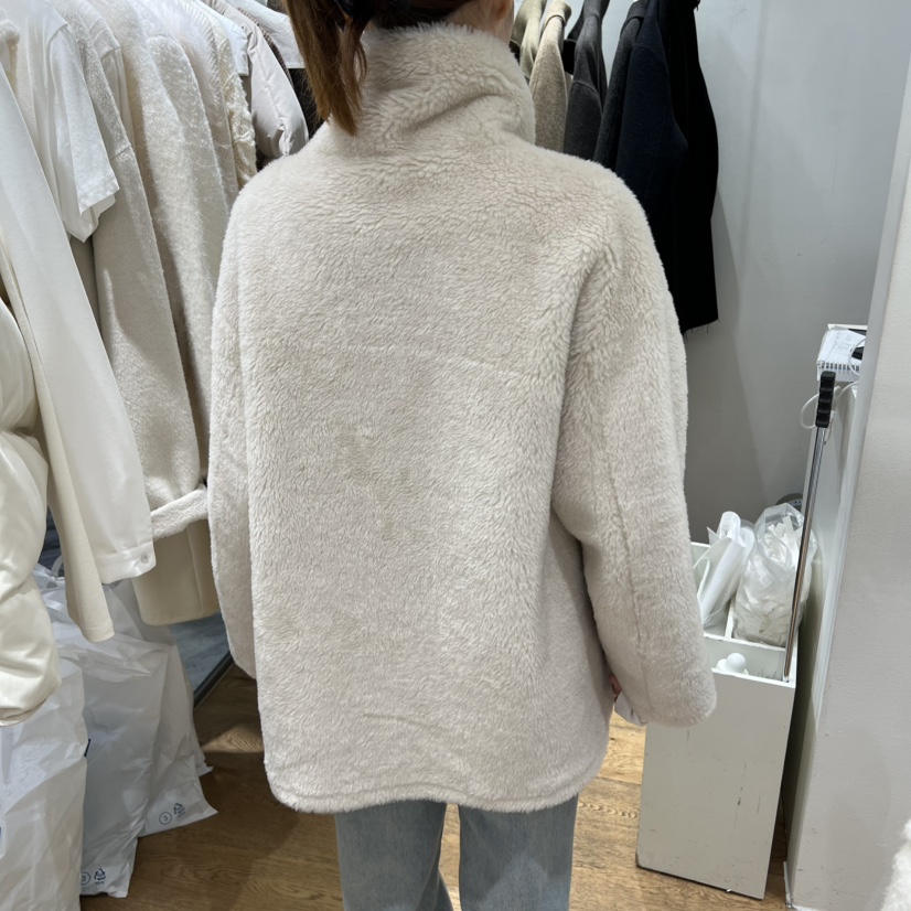 VERVEINE東大門㊣實拍女裝新款25秋冬短款大衣高領兩面雙面VERVEINE短款大衣