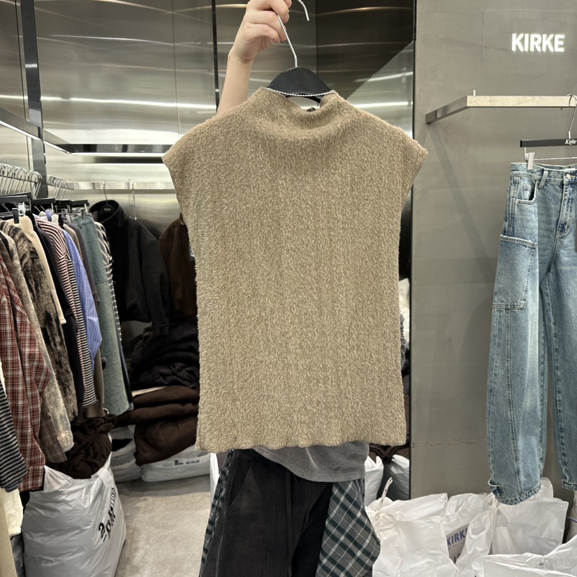 KIRKE東大門㊣代購女士新款時尚熱賣職業推薦休閑吊帶背心羊駝KIRKE吊帶/背心