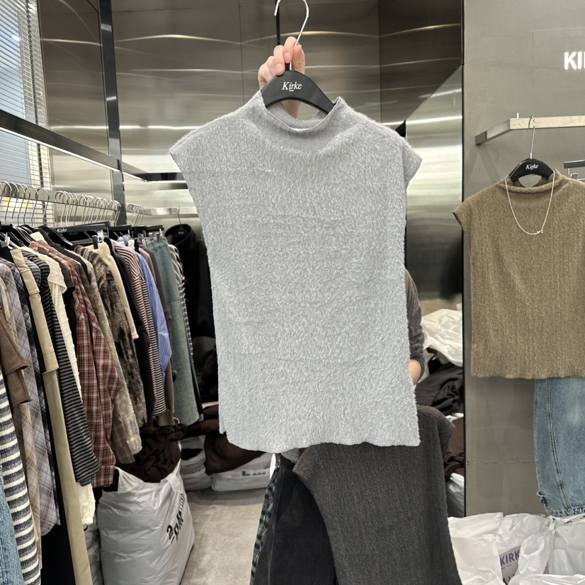 KIRKE東大門㊣代購女士新款時尚熱賣職業推薦休閑吊帶背心羊駝KIRKE吊帶/背心圖色1