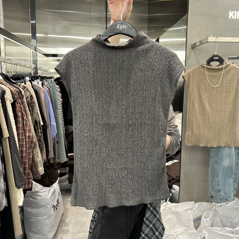 KIRKE東大門㊣代購女士新款時尚熱賣職業推薦休閑吊帶背心羊駝KIRKE吊帶/背心圖色3