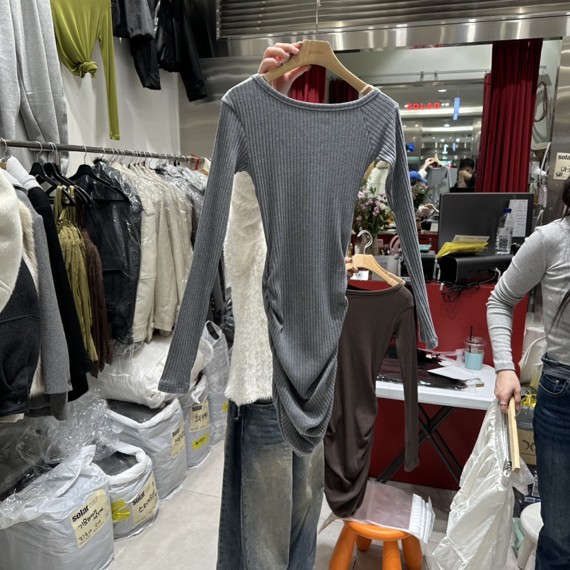 SOLAR東大門㊣代購女士新款25秋冬職業推薦時尚人氣休閑針織衫SOLAR針織衫圖色1