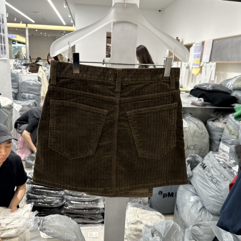 HELVETICA東大門㊣實拍女裝新款休閑推薦人氣熱賣短裙燈芯絨HELVETICA短裙
