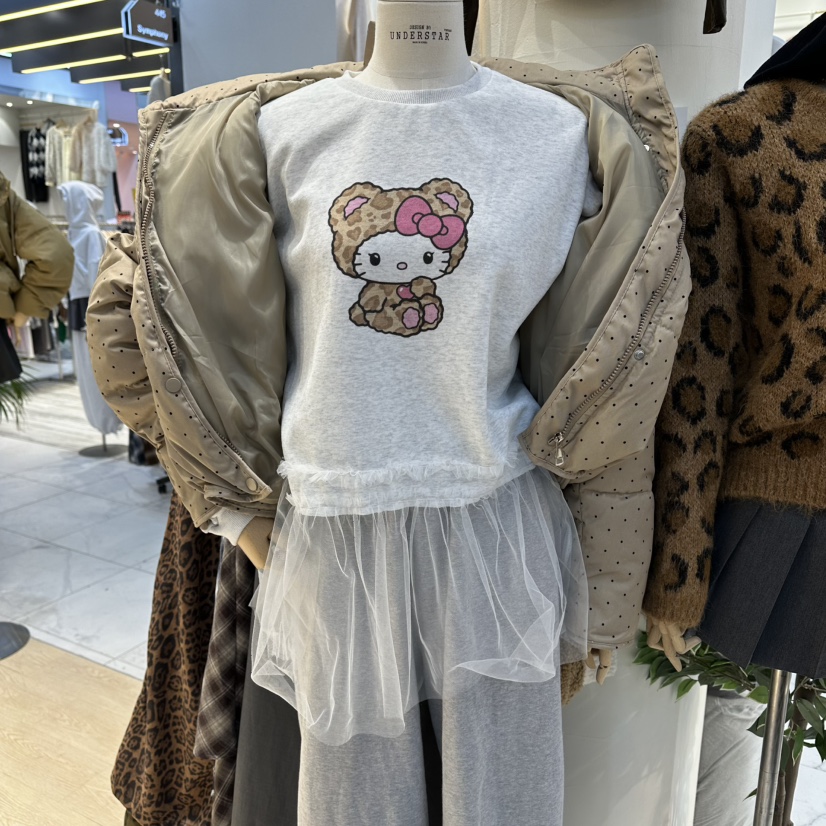 UNDERSTAR_VINTAGE韓國代購㊣女裝新款職業推薦時尚熱賣衛衣UNDERSTAR_VINTAGE衛衣圖色1