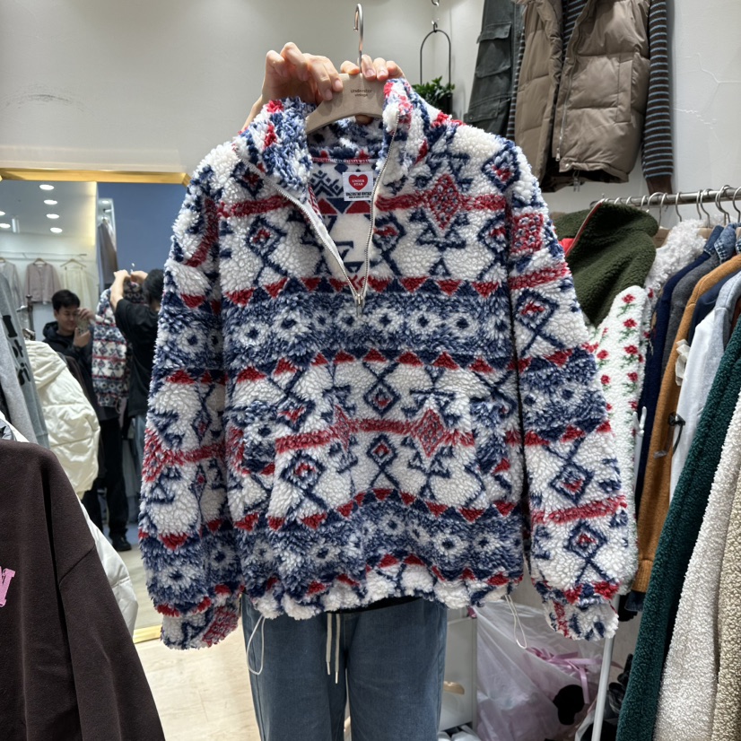 UNDERSTAR_VINTAGE東大門㊣實拍女士新款熱賣休閑25秋冬衛衣羊毛UNDERSTAR_VINTAGE衛衣圖色1