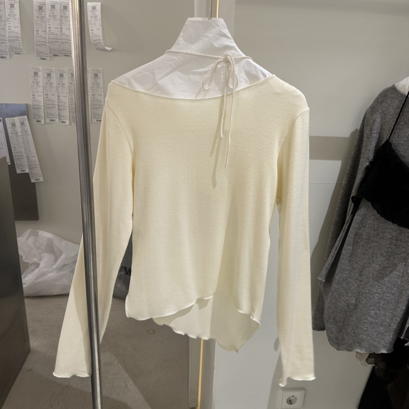 LOVE YOU SO MUCH/MORE THAN YESTERDAY韓國代購㊣女士新品熱賣長袖T恤假兩件LYSM/MORE THAN YESTERDAY長袖T恤