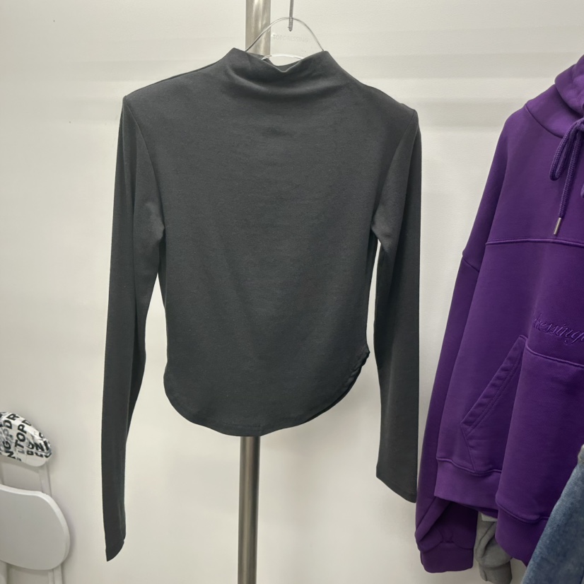 TOPDRESSING韓國代購㊣女士新品休閑職業人氣推薦熱賣長袖T恤TOPDRESSING長袖T恤圖色1墨色