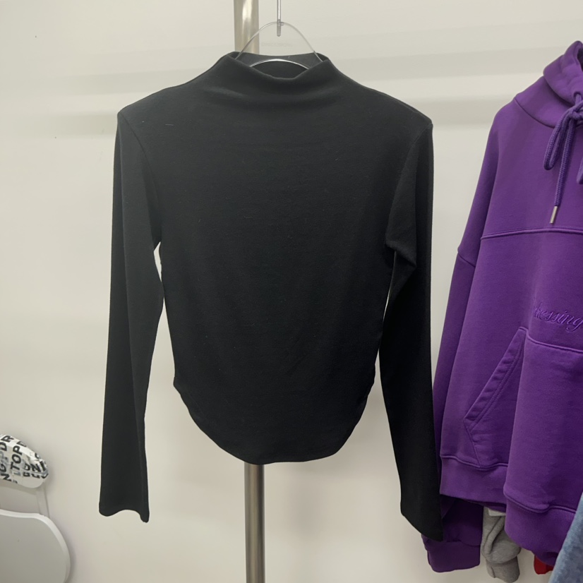 TOPDRESSING韓國代購㊣女士新品休閑職業人氣推薦熱賣長袖T恤TOPDRESSING長袖T恤圖色3黑色