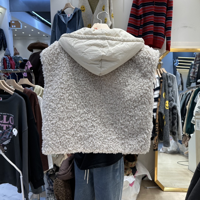 UNDERSTAR_VINTAGE東大門㊣直郵女士新款推薦職業馬甲雙面抓絨UNDERSTAR_VINTAGE馬甲