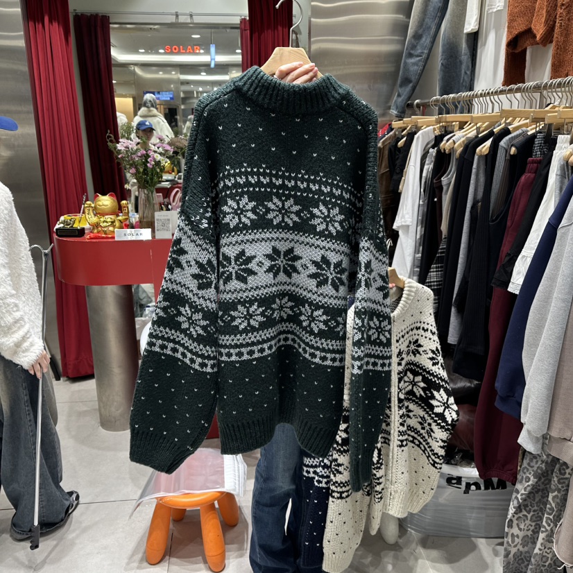 SOLAR東大門㊣直郵女士新款職業時尚休閑25秋冬人氣針織衫拉鏈SOLAR針織衫