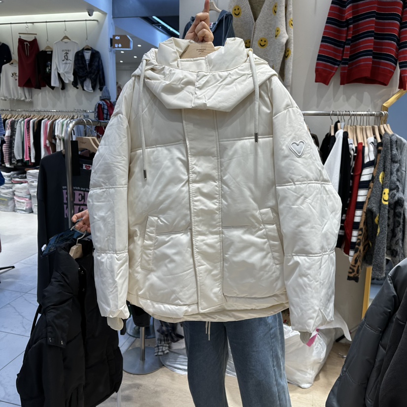 UNDERSTAR_VINTAGE韓國代購㊣女裝新款熱賣短款羽絨服填充連帽UNDERSTAR_VINTAGE短款羽絨服圖色3