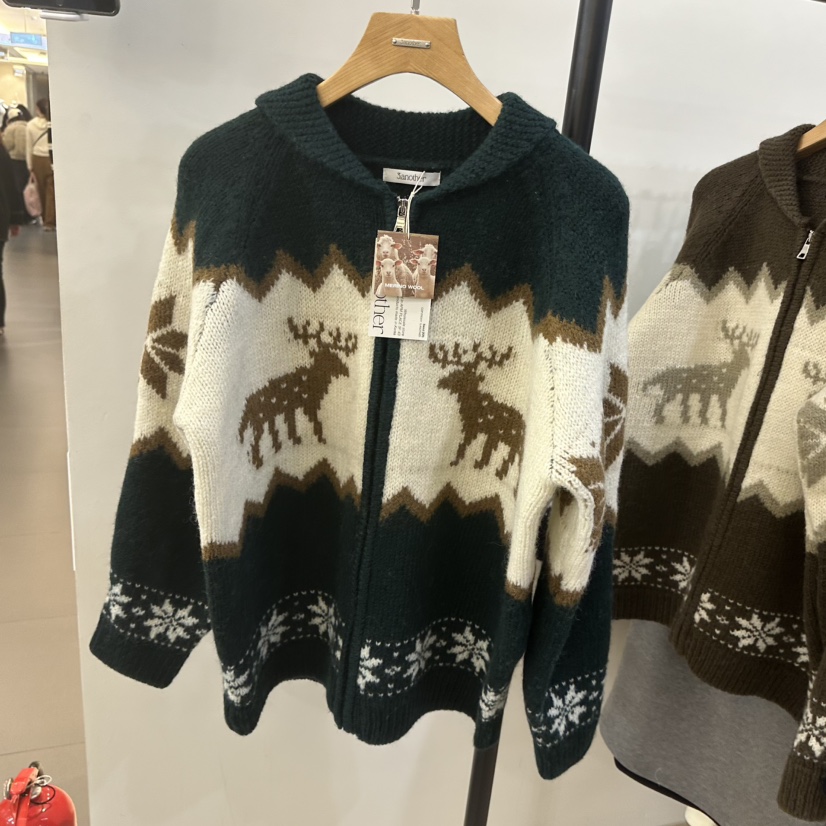 3 ANOTHER東大門㊣直郵女裝新款推薦熱賣時尚人氣針織衫拉鏈3 ANOTHER針織衫圖色1