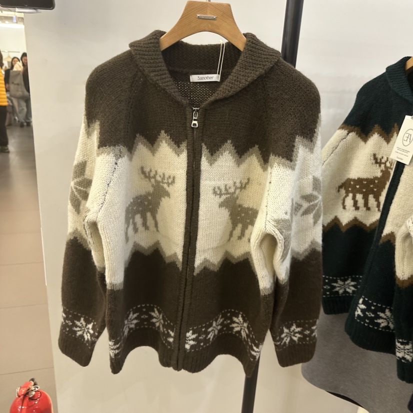 3 ANOTHER東大門㊣直郵女裝新款推薦熱賣時尚人氣針織衫拉鏈3 ANOTHER針織衫圖色2