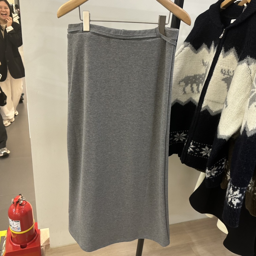 3 ANOTHER東大門㊣代購女裝新款人氣推薦25秋冬長裙含腰繩加絨3 ANOTHER長裙