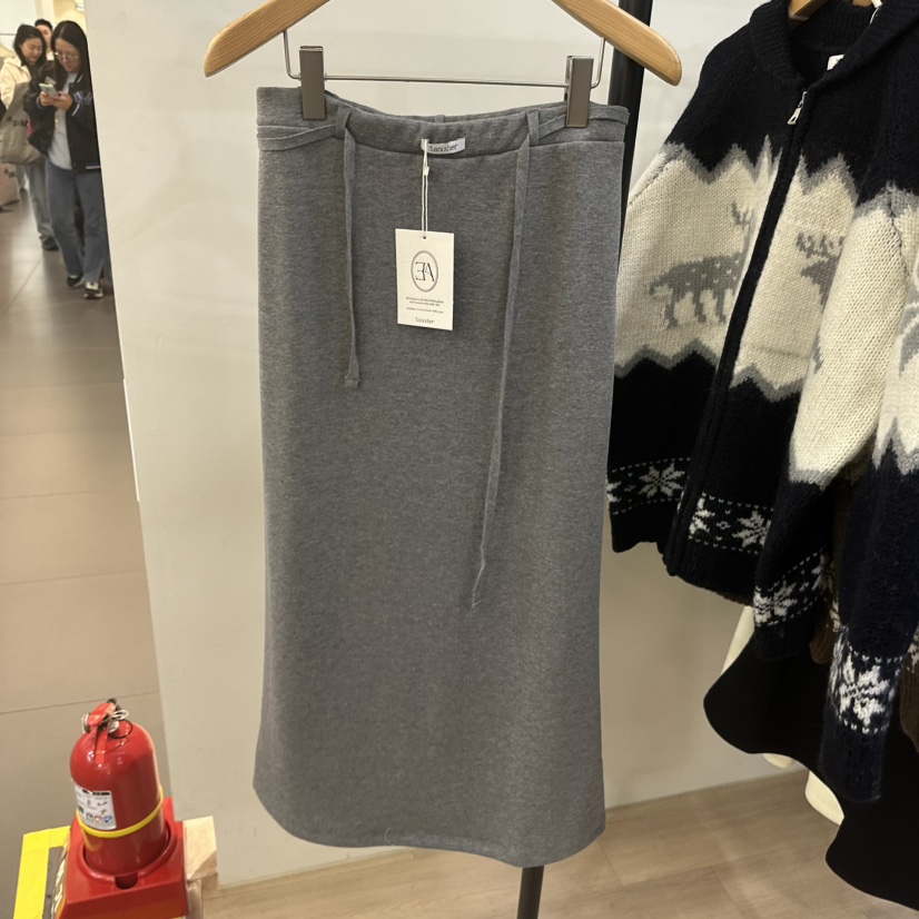 3 ANOTHER東大門㊣代購女裝新款人氣推薦25秋冬長裙含腰繩加絨3 ANOTHER長裙圖色1