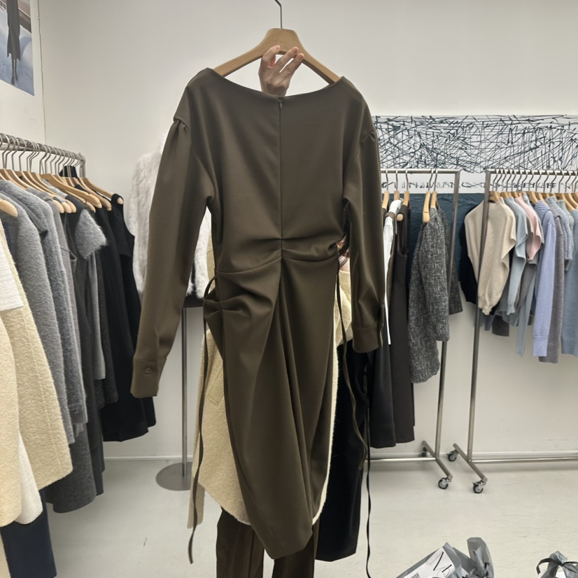 MER韓國直郵㊣女裝新品時尚人氣休閑推薦熱賣職業25秋冬連衣裙MER/ANGELO BIANCO連衣裙