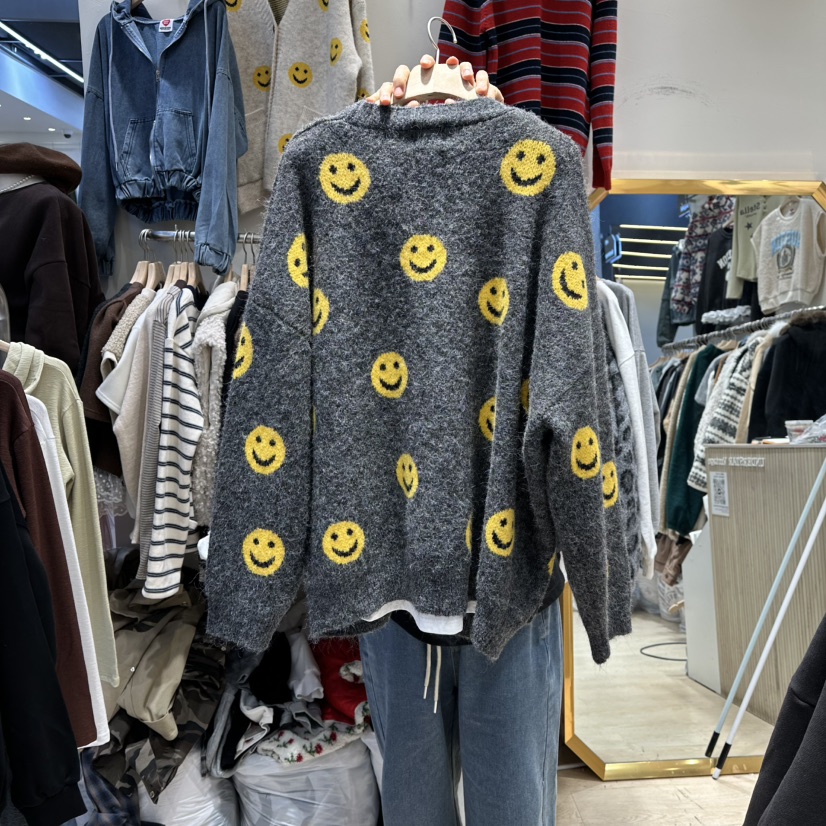 UNDERSTAR_VINTAGE東大門㊣直郵女裝新款推薦針織衫羊毛開衫UNDERSTAR_VINTAGE針織衫