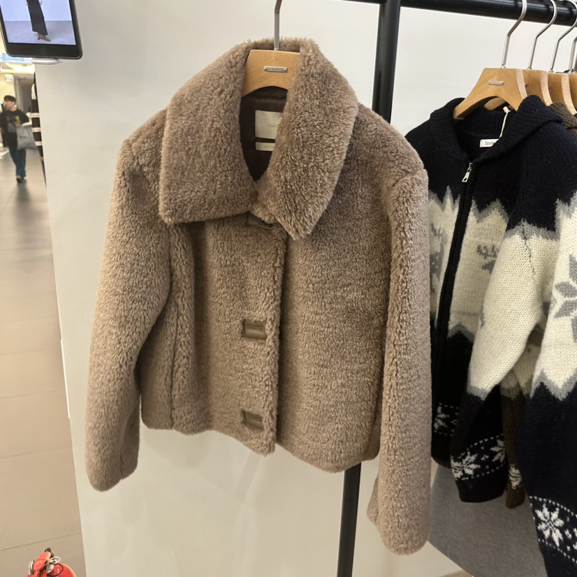 3 ANOTHER韓國直郵㊣女士新款熱賣休閑25秋冬短款大衣羊毛3 ANOTHER短款大衣圖色1