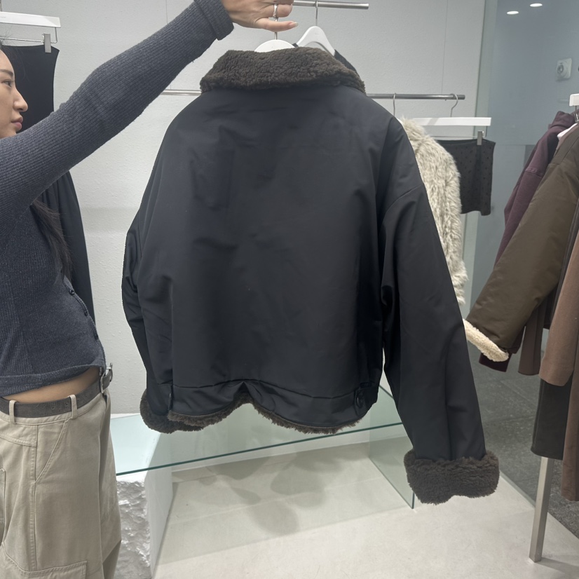 NEUTER韓國直郵㊣女裝新品時尚職業推薦熱賣25秋冬夾克毛皮雙面NEUTER夾克