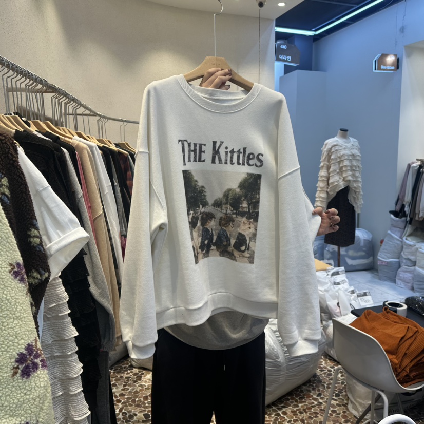 THE LINE-Q東大門㊣實拍女裝新品推薦熱賣休閑時尚25秋冬衛衣THE LINE-Q衛衣圖色1