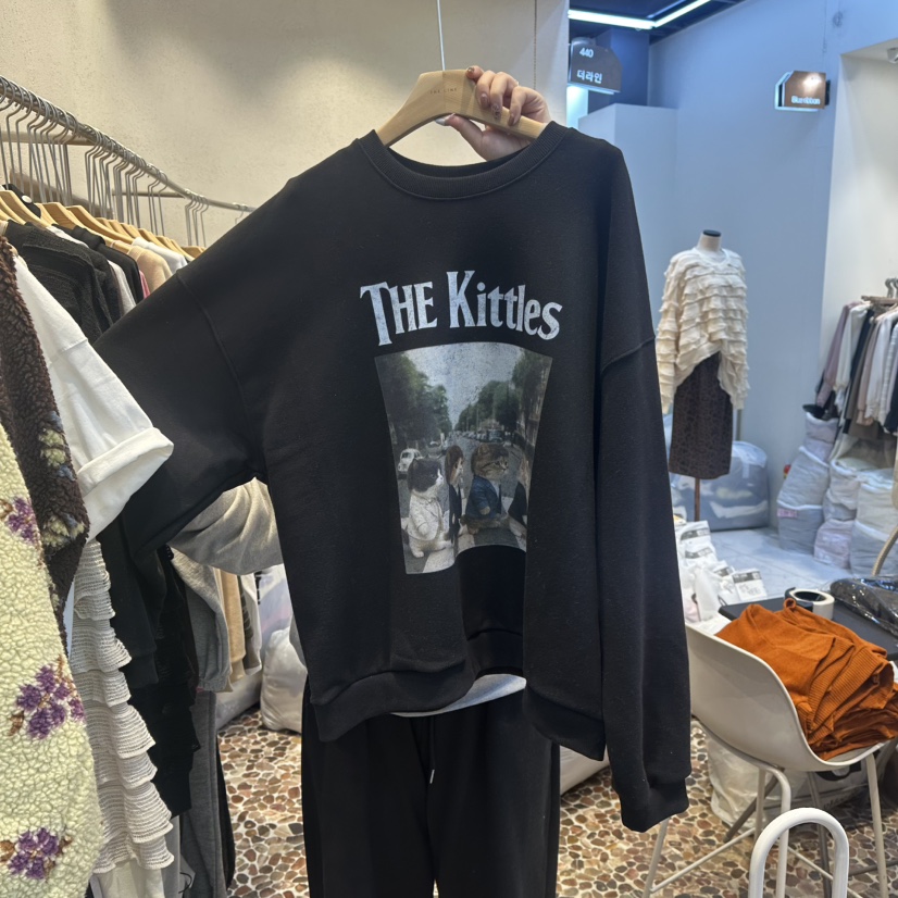 THE LINE-Q東大門㊣實拍女裝新品推薦熱賣休閑時尚25秋冬衛衣THE LINE-Q衛衣圖色2