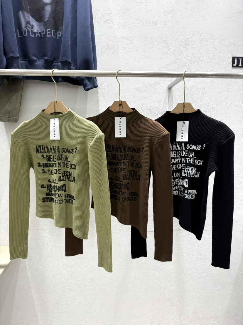 JIMMY東大門㊣代購女裝新品休閑推薦25秋冬時尚人氣職業針織衫JIMMY/REMAKE針織衫