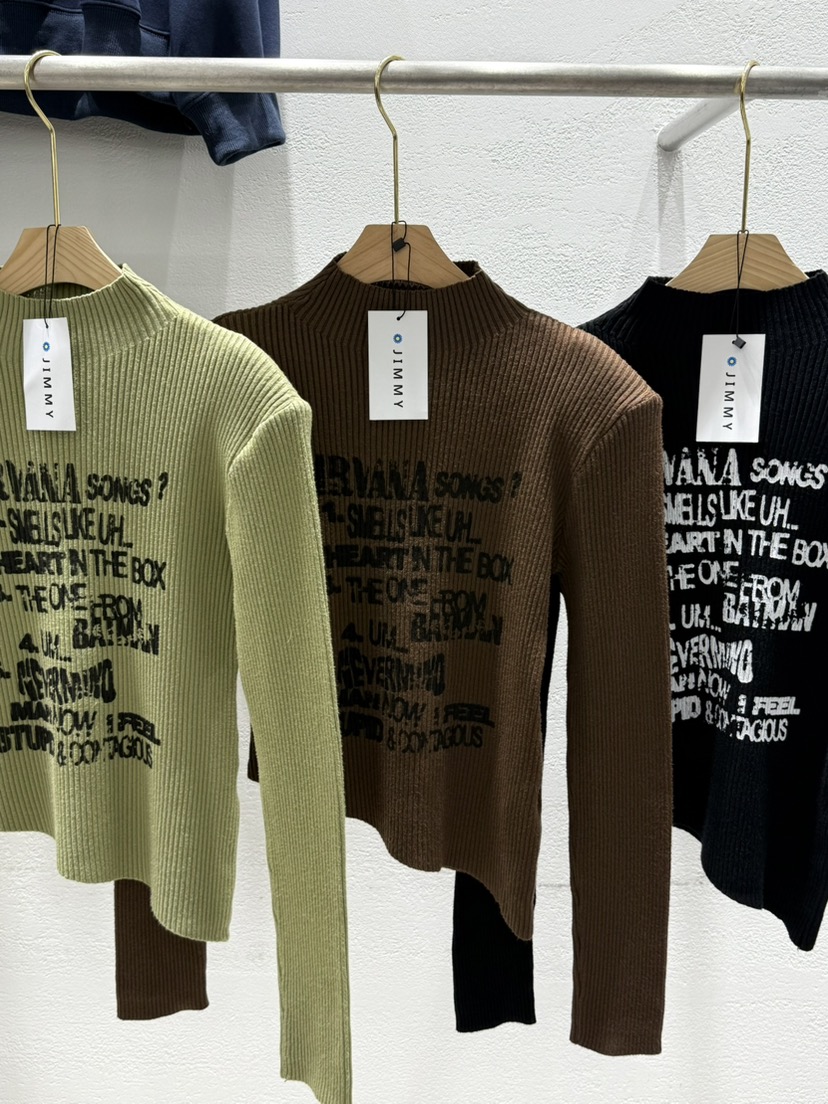 JIMMY東大門㊣代購女裝新品休閑推薦25秋冬時尚人氣職業針織衫JIMMY/REMAKE針織衫