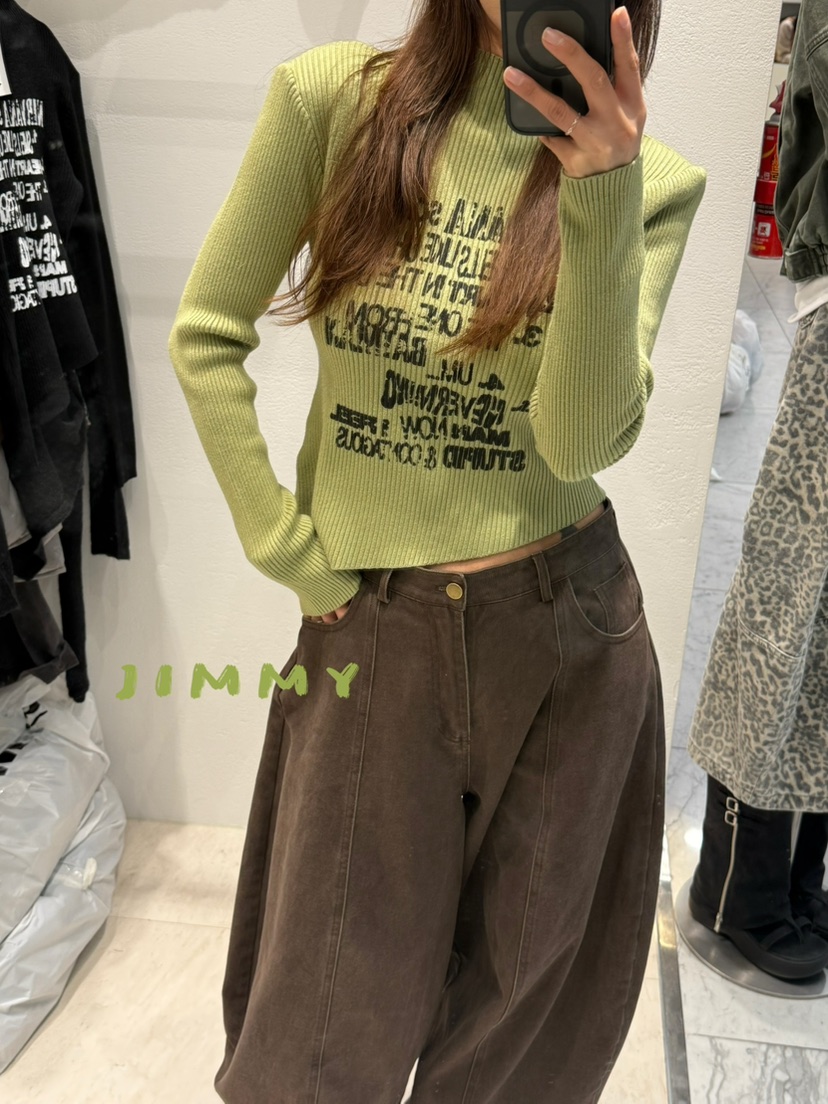 JIMMY東大門㊣代購女裝新品休閑推薦25秋冬時尚人氣職業針織衫JIMMY/REMAKE針織衫