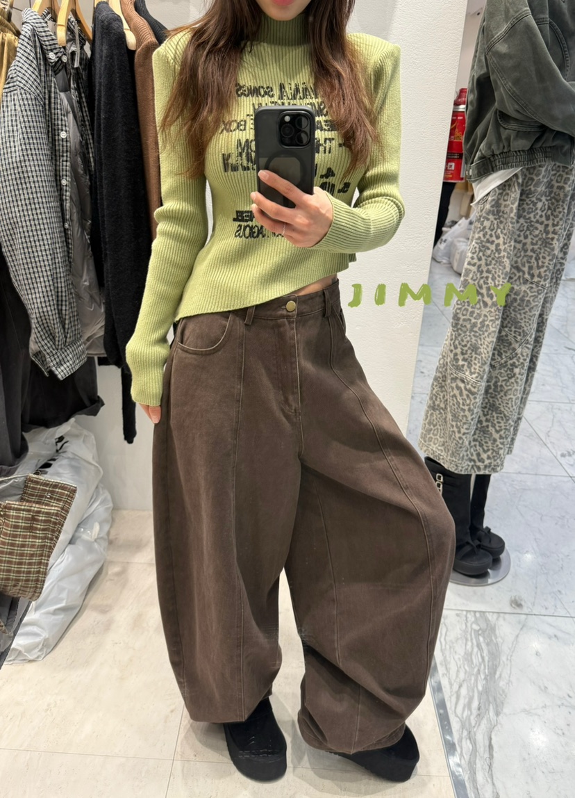 JIMMY東大門㊣代購女裝新品休閑推薦25秋冬時尚人氣職業針織衫JIMMY/REMAKE針織衫