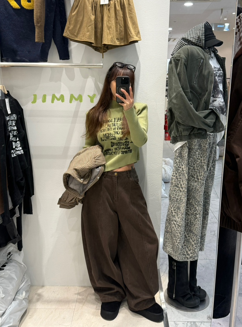 JIMMY東大門㊣代購女裝新品休閑推薦25秋冬時尚人氣職業針織衫JIMMY/REMAKE針織衫