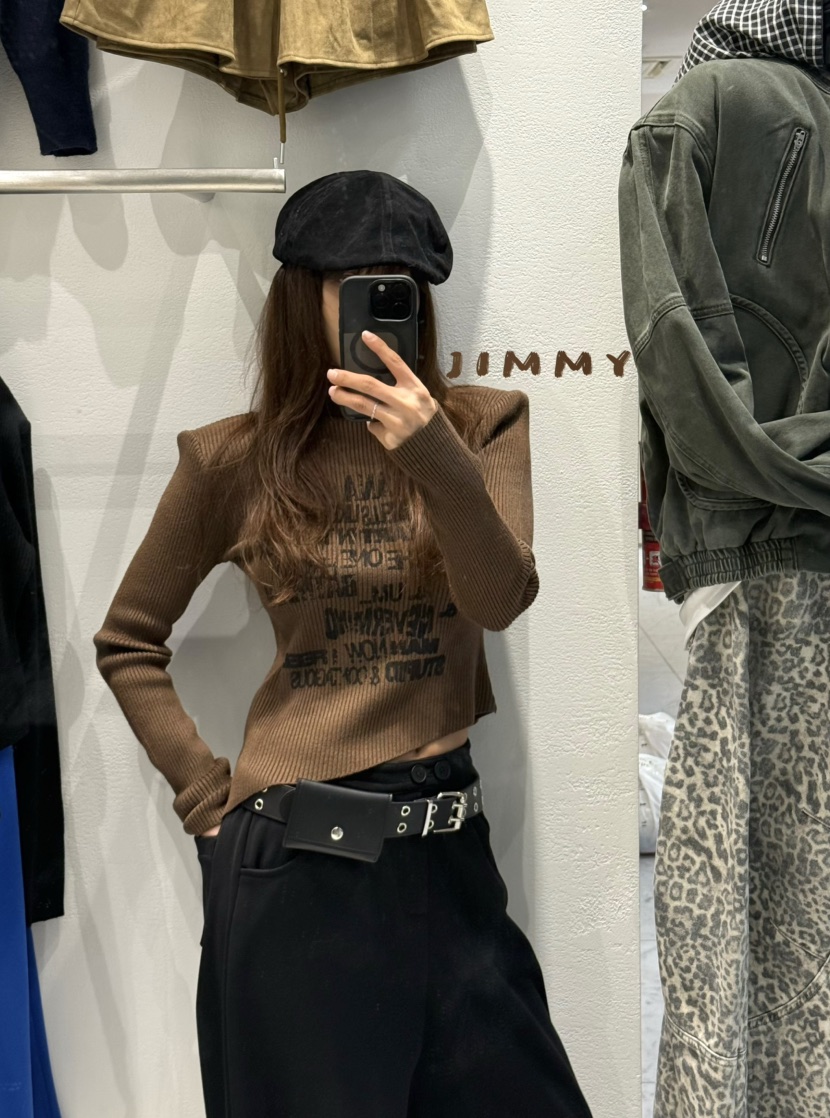 JIMMY東大門㊣代購女裝新品休閑推薦25秋冬時尚人氣職業針織衫JIMMY/REMAKE針織衫