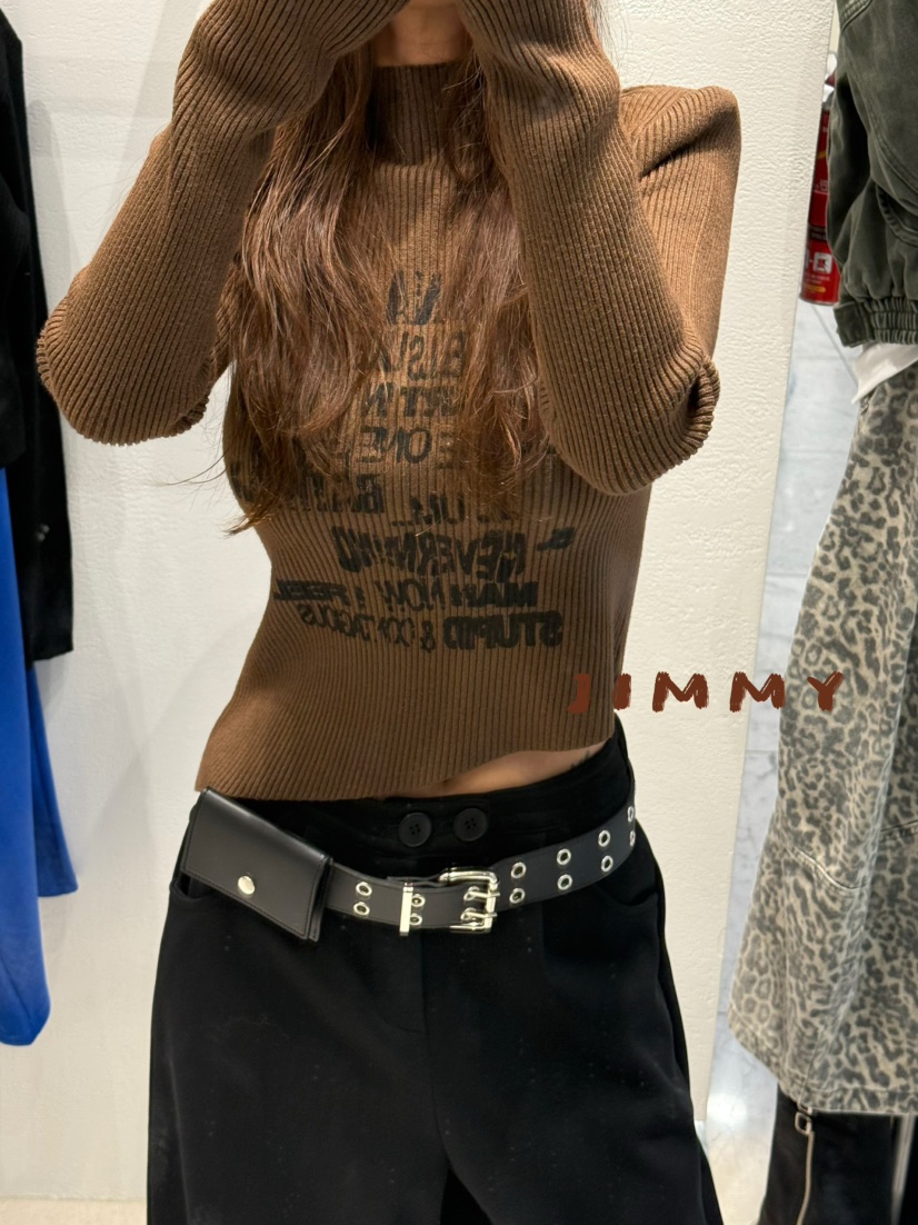 JIMMY東大門㊣代購女裝新品休閑推薦25秋冬時尚人氣職業針織衫JIMMY/REMAKE針織衫