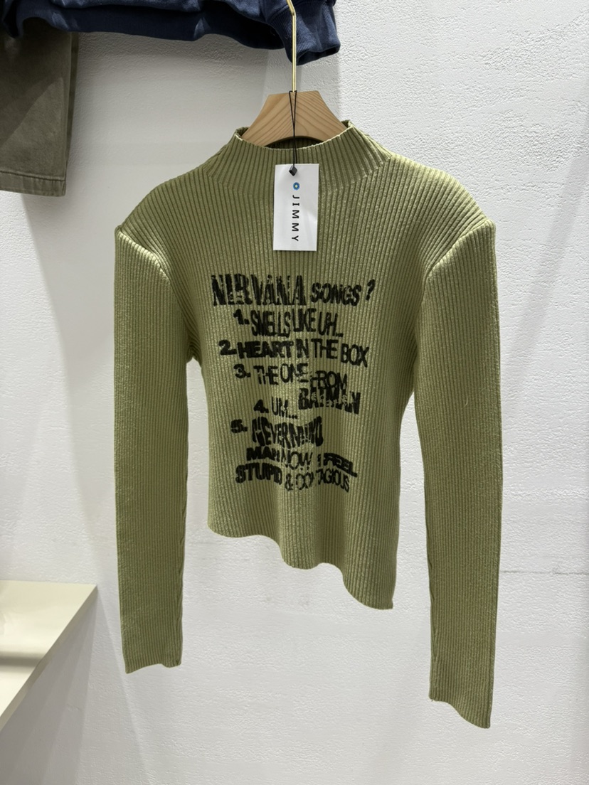 JIMMY東大門㊣代購女裝新品休閑推薦25秋冬時尚人氣職業針織衫JIMMY/REMAKE針織衫圖色1