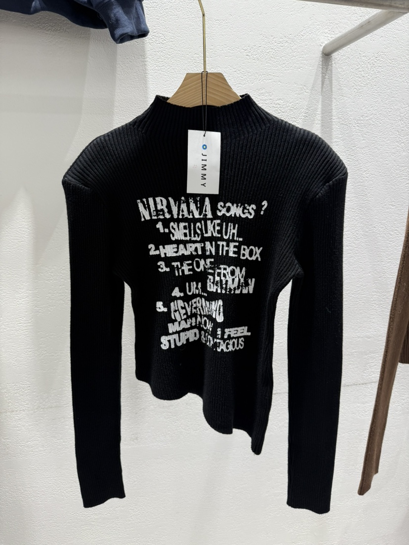 JIMMY東大門㊣代購女裝新品休閑推薦25秋冬時尚人氣職業針織衫JIMMY/REMAKE針織衫圖色2