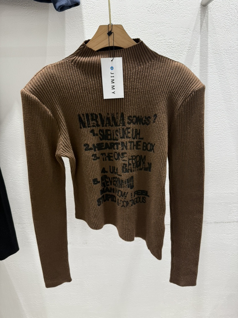 JIMMY東大門㊣代購女裝新品休閑推薦25秋冬時尚人氣職業針織衫JIMMY/REMAKE針織衫圖色3