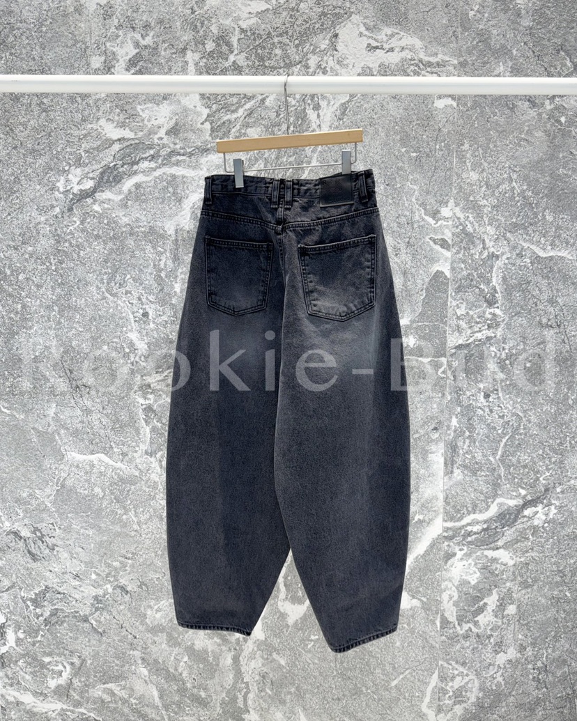 ROOKIE BUD韓國代購㊣女裝新款熱賣休閑人氣職業牛仔褲抓絨ROOKIE BUD-L牛仔褲