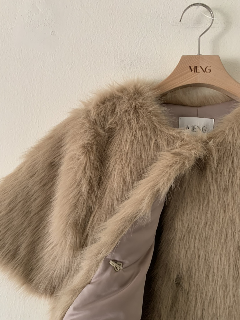 MENG韓國代購㊣女士新款熱賣休閑推薦25秋冬人氣時尚短款大衣MENG短款大衣