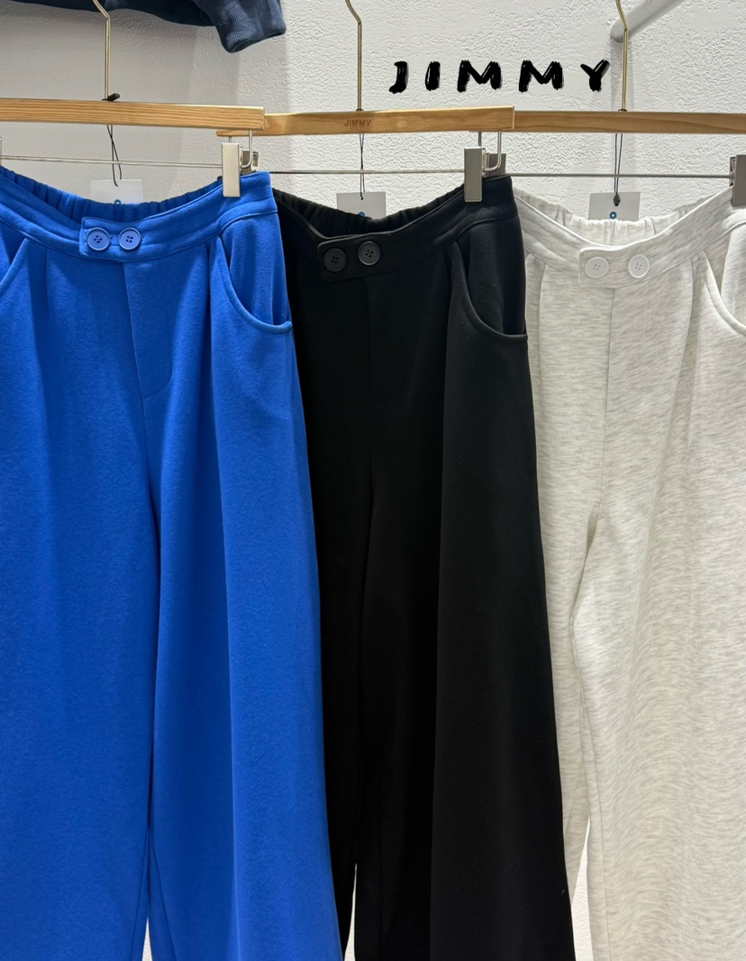 JIMMY東大門㊣直郵女裝新款25秋冬時尚推薦休閑熱賣休閑褲抓絨JIMMY/REMAKE休閑褲