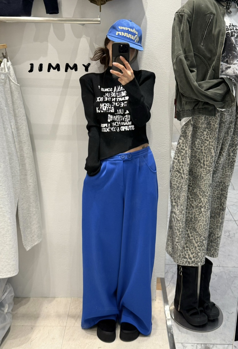 JIMMY東大門㊣直郵女裝新款25秋冬時尚推薦休閑熱賣休閑褲抓絨JIMMY/REMAKE休閑褲