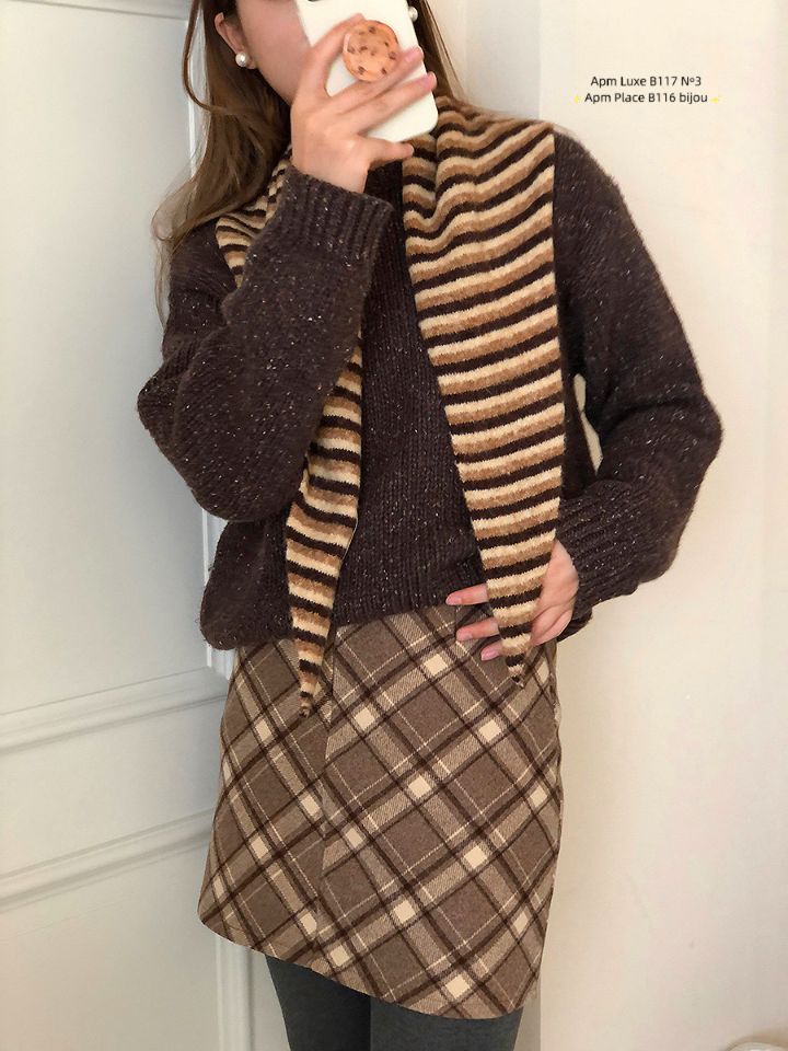 N3韓國代購㊣女裝新款25秋冬推薦時尚休閑熱賣職業圍巾披肩N3圍巾/披肩