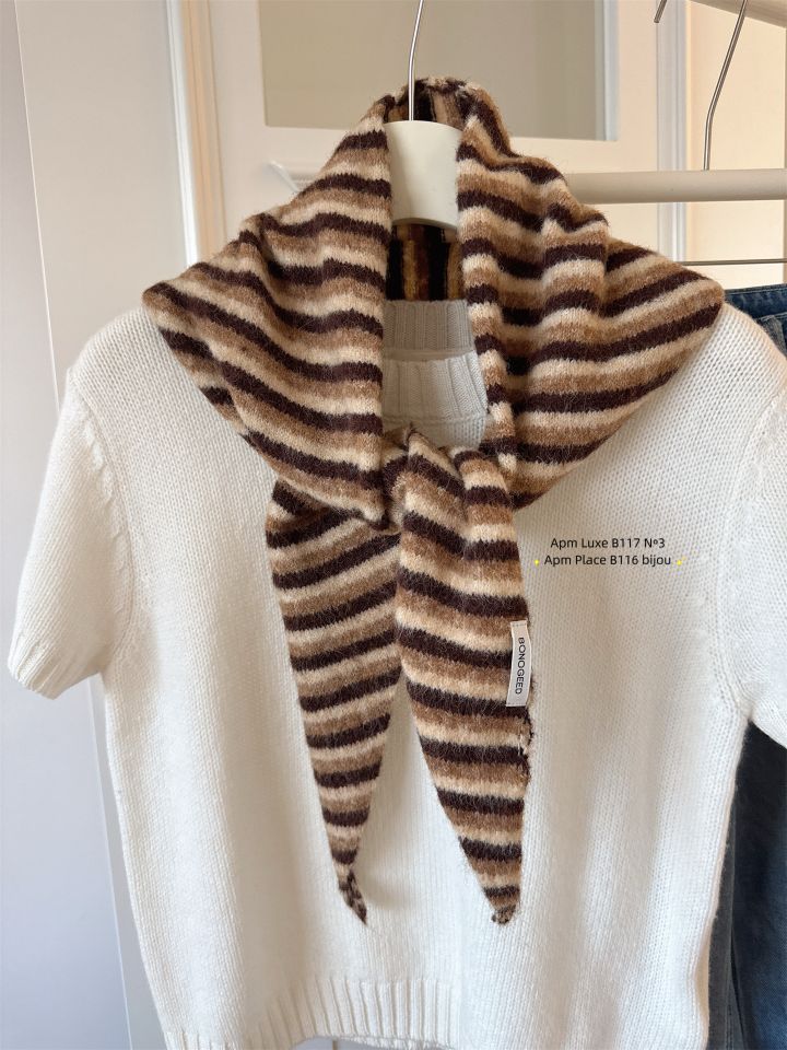 N3韓國代購㊣女裝新款25秋冬推薦時尚休閑熱賣職業圍巾披肩N3圍巾/披肩圖色4