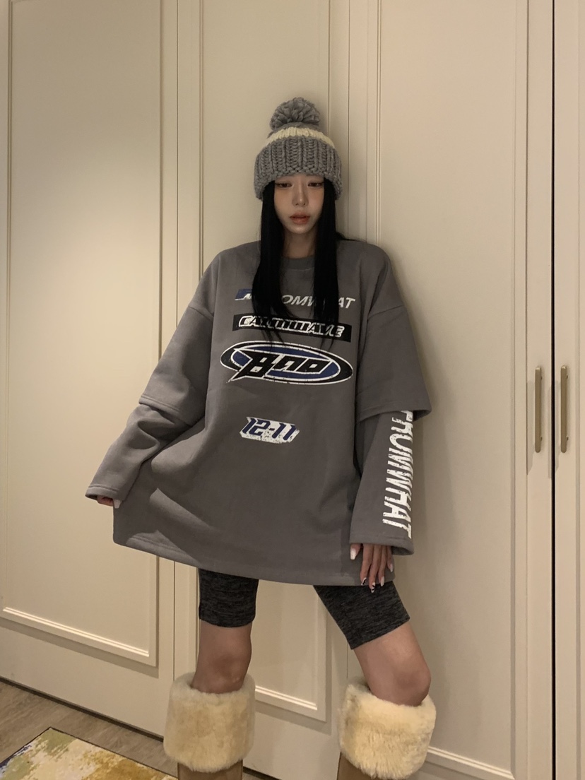 BADCALM東大門㊣代購女裝新款推薦25秋冬人氣職業時尚長袖T恤BADCALM長袖T恤