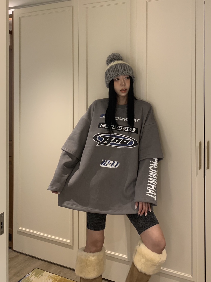 BADCALM東大門㊣代購女裝新款推薦25秋冬人氣職業時尚長袖T恤BADCALM長袖T恤