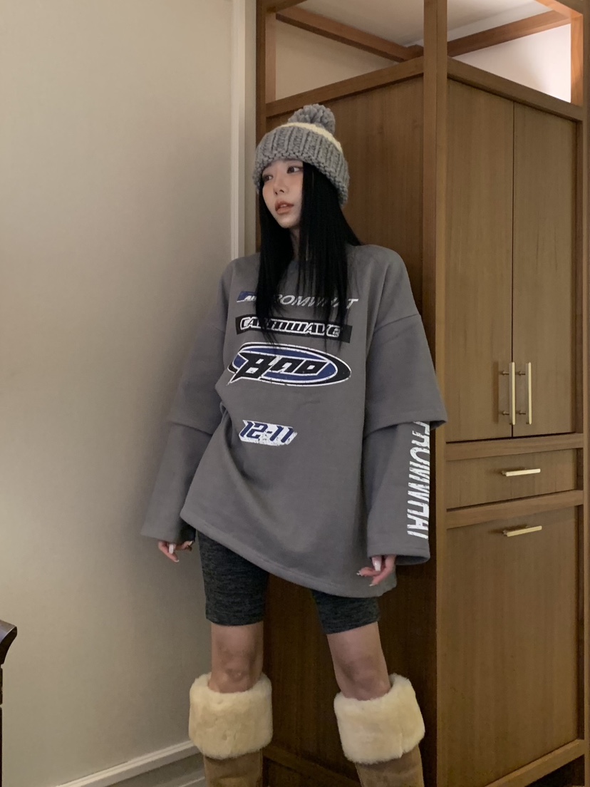 BADCALM東大門㊣代購女裝新款推薦25秋冬人氣職業時尚長袖T恤BADCALM長袖T恤