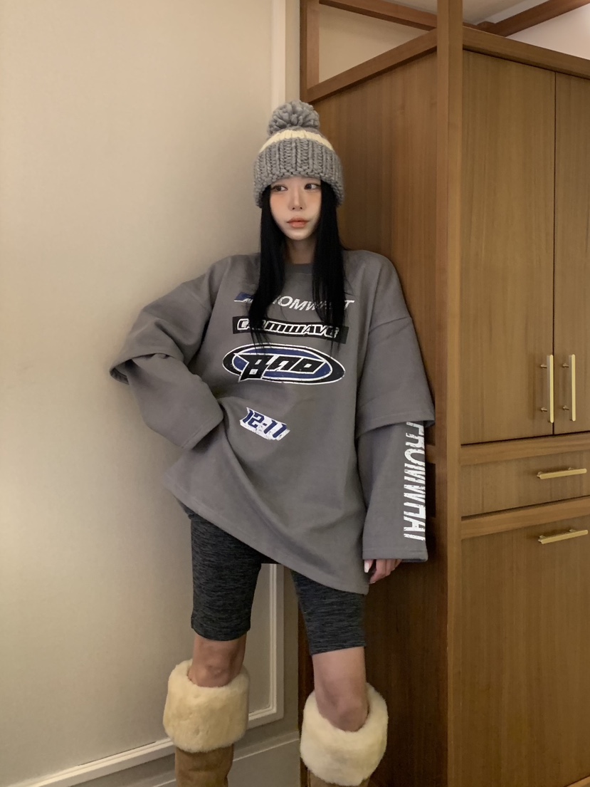 BADCALM東大門㊣代購女裝新款推薦25秋冬人氣職業時尚長袖T恤BADCALM長袖T恤