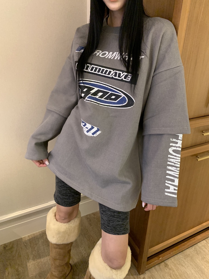 BADCALM東大門㊣代購女裝新款推薦25秋冬人氣職業時尚長袖T恤BADCALM長袖T恤