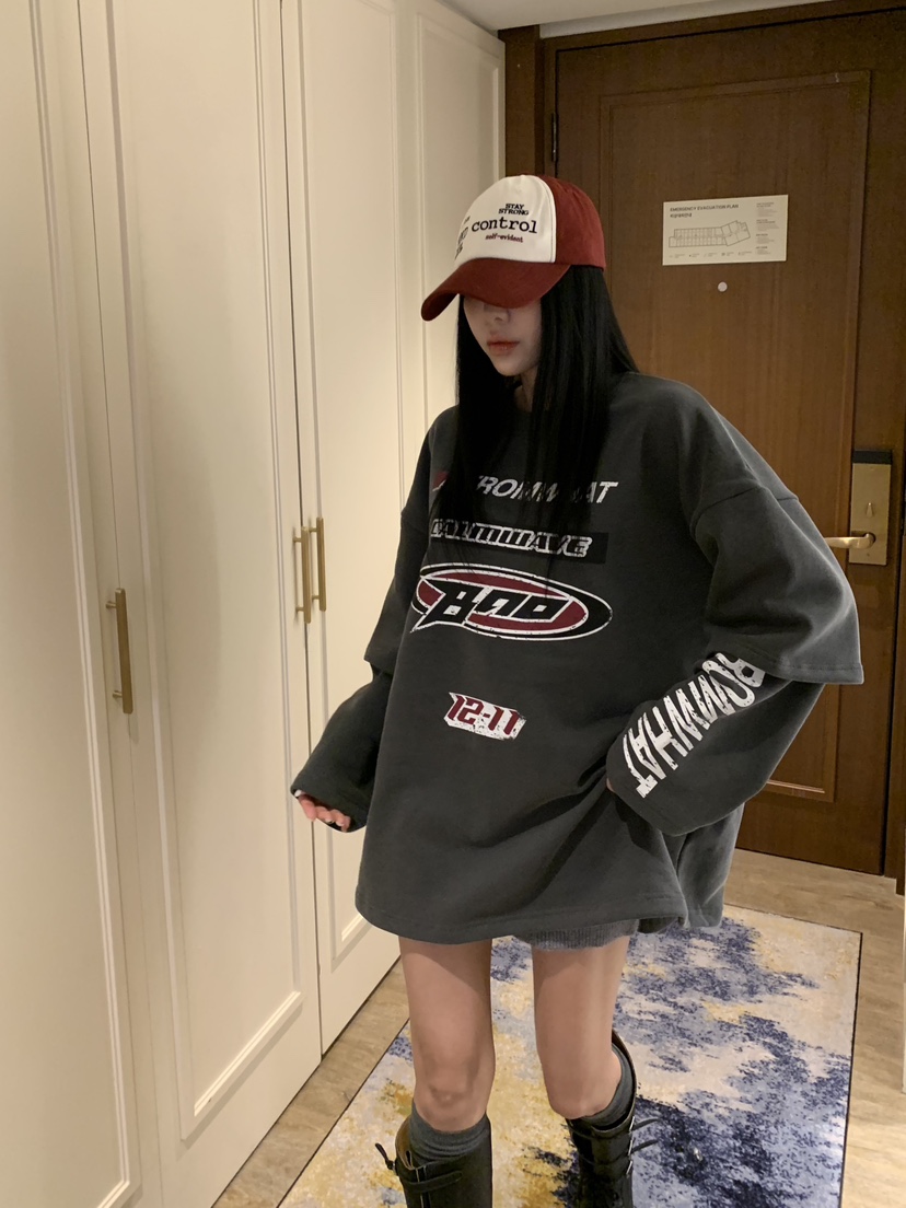 BADCALM東大門㊣代購女裝新款推薦25秋冬人氣職業時尚長袖T恤BADCALM長袖T恤