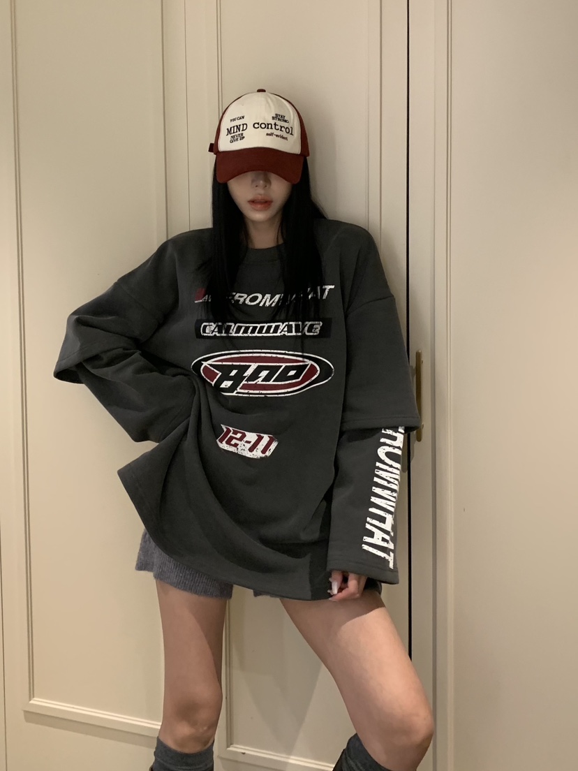 BADCALM東大門㊣代購女裝新款推薦25秋冬人氣職業時尚長袖T恤BADCALM長袖T恤